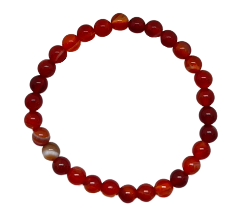 Crystal Bead Bracelet - Carnellian