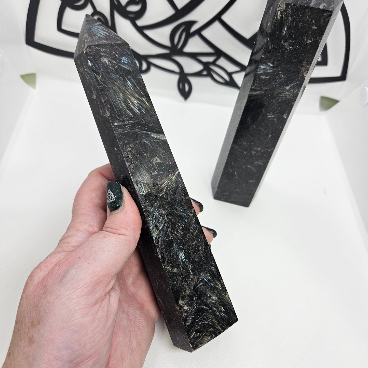 Crystal Tower - Arfvedsonite (Firework Stone)