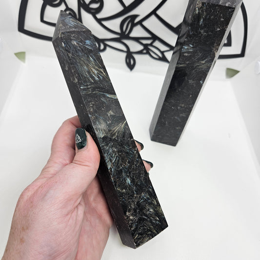 Crystal Tower - Arfvedsonite (Firework Stone)