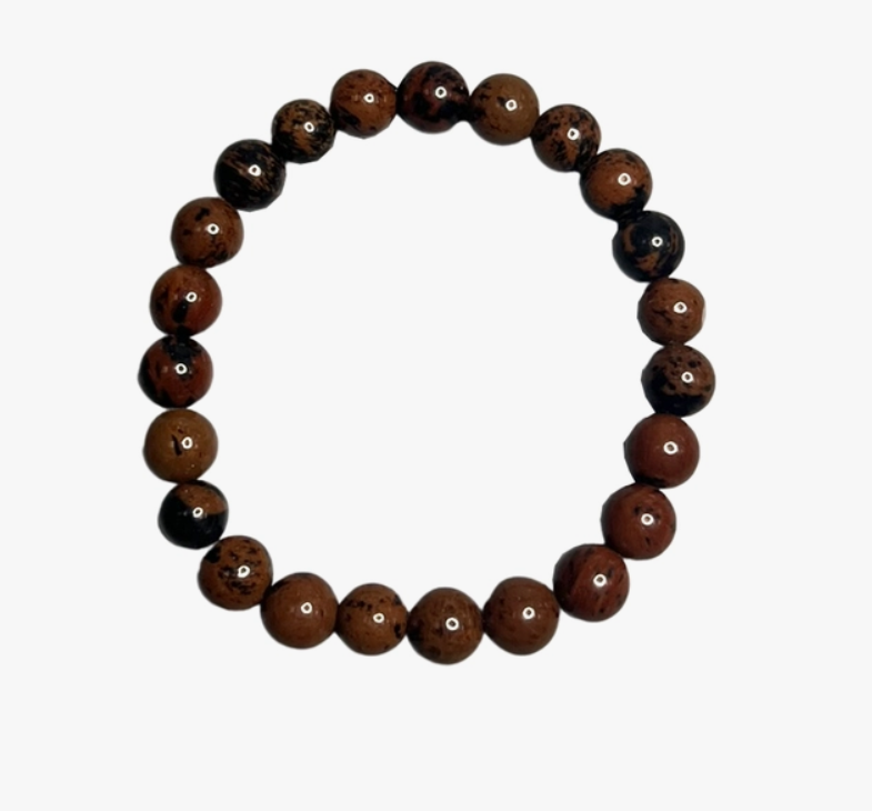 Crystal Bead Bracelet - Mahogany Obsidian