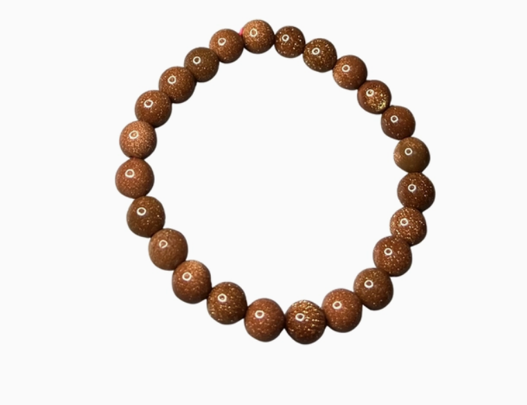 Crystal Bead Bracelet - Goldstone