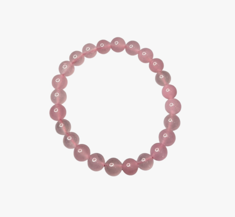 Crystal Bead Bracelet - Rose Quartz