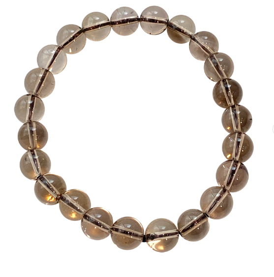 Crystal Bead Bracelet - Smoky Quartz