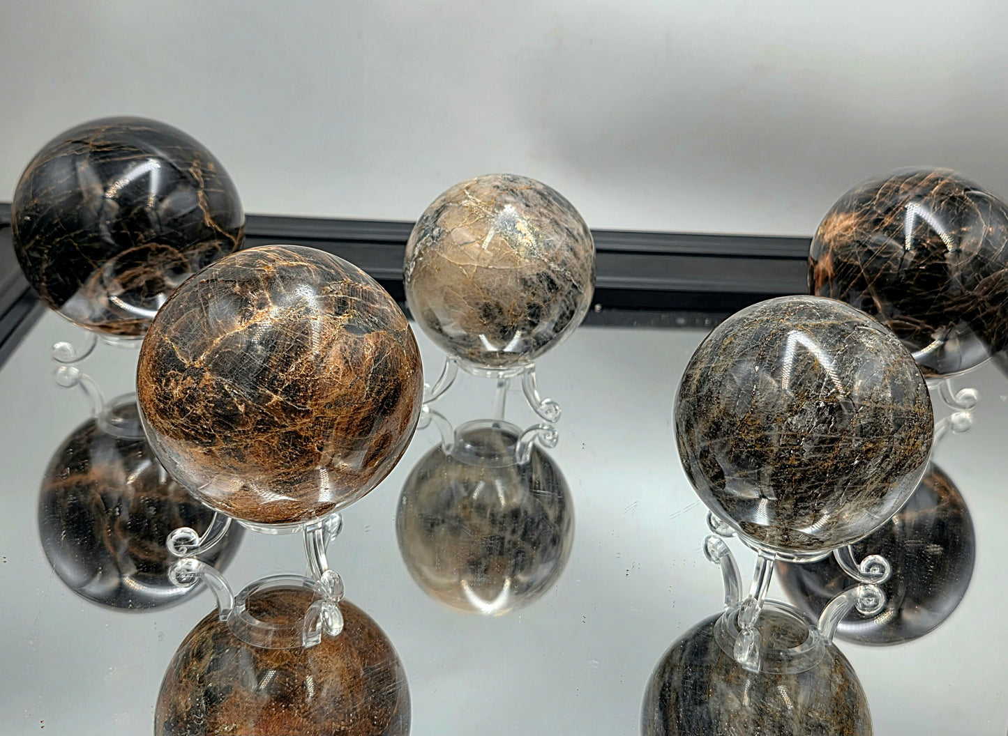 Crystal Sphere - Black Moonstone