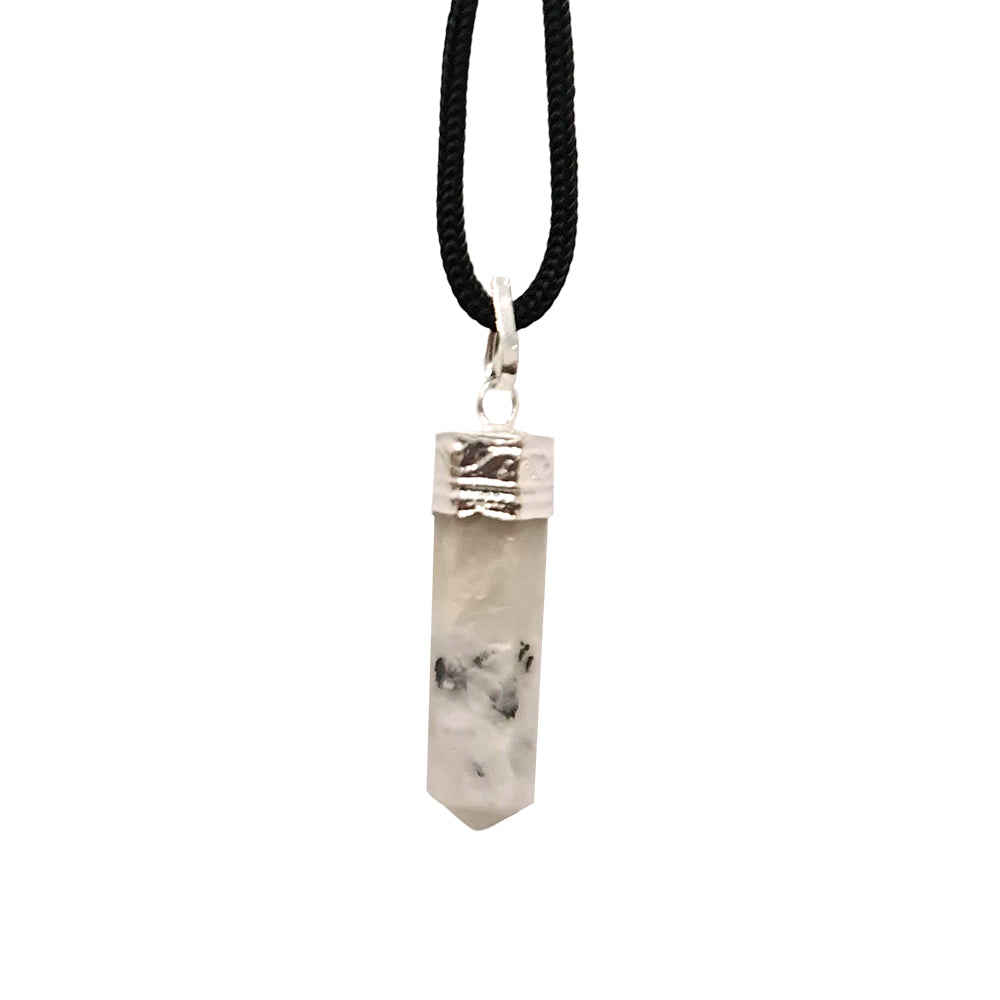 Crystal Pendant - Pencil - Rainbow Moonstone