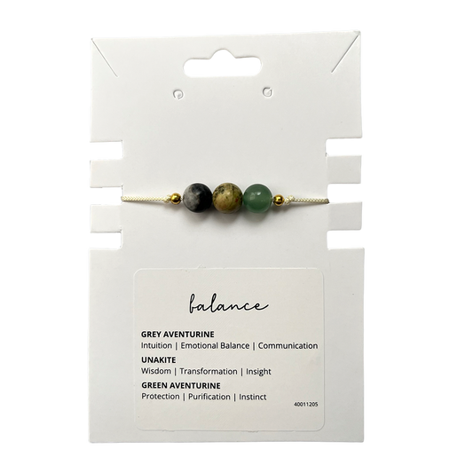 Triple Bead Crystal Bracelet - Intention Wish Bracelet