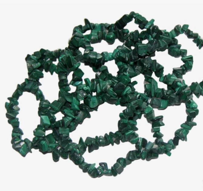 Crystal Chip Bracelet - Malachite
