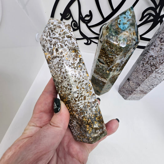 Crystal Tower - Ocean Jasper