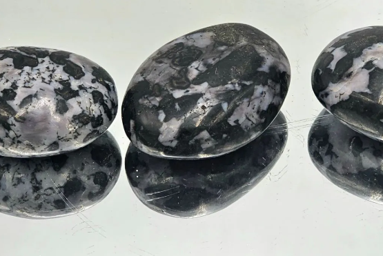 Crystal Palm Stone - Indigo Gabbro (Mystic Merlinite)