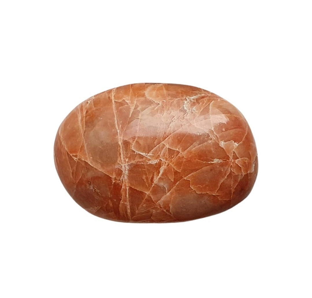 Crystal Palm Stone - Peach Moonstone