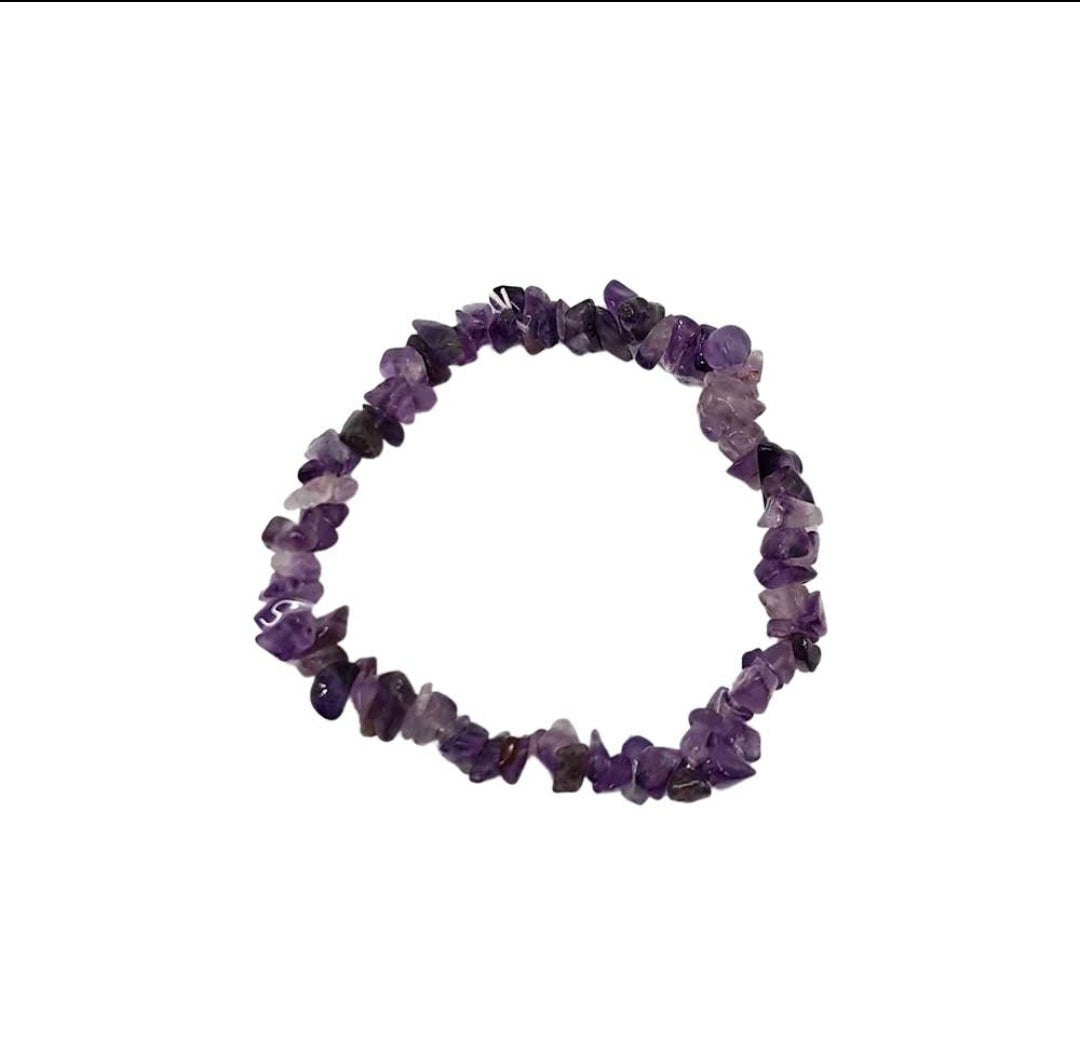 Crystal Chip Bracelet - Amethyst