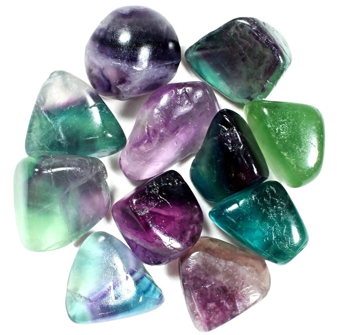 Crystals - Polished Tumble Stones - Rainbow Fluorite