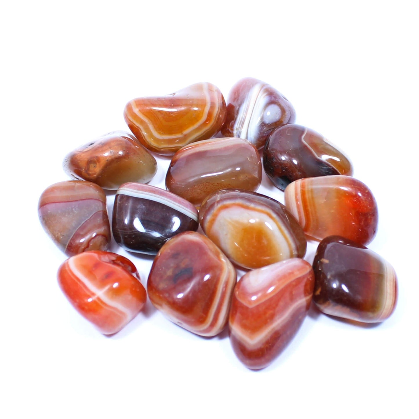 Crystals - Polished Tumble Stones - Red Banded Agate