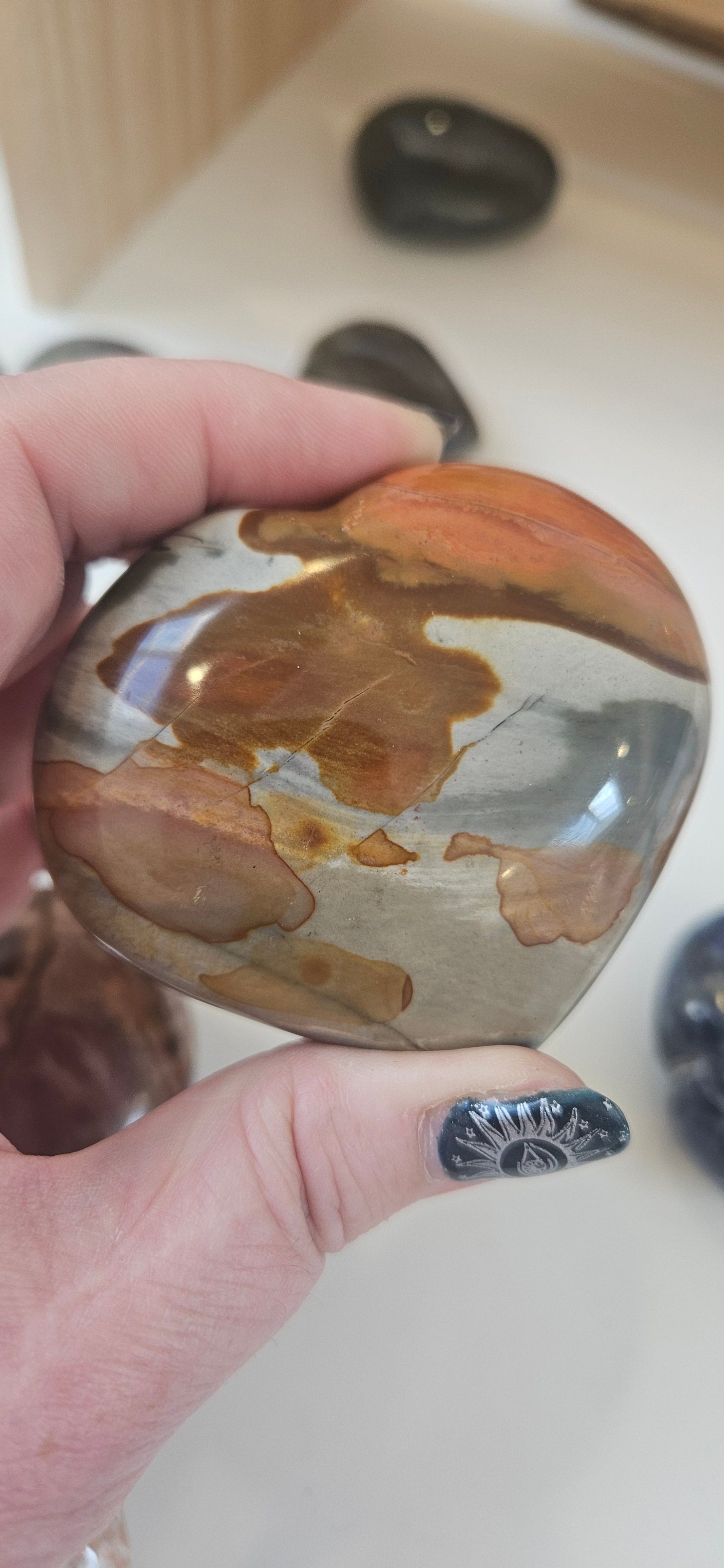 Crystals - Hearts - Polychrome Jasper