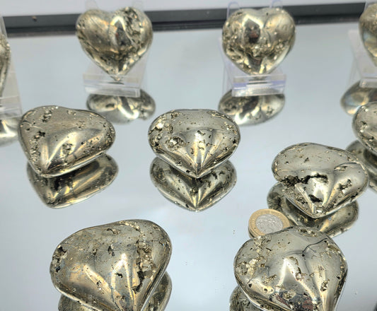 Crystal Heart - Pyrite