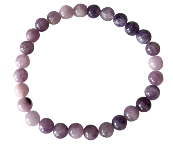 Crystal Bead Bracelet - Lepidolite