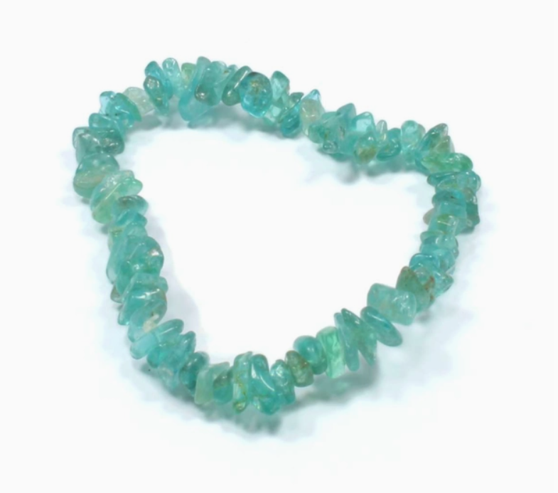 Crystal Chip Bracelet - Blue Apatite