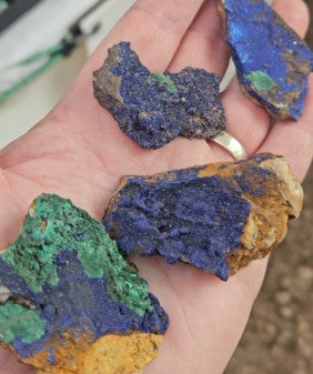 Crystals - Rough Cut - Azurite Malachite