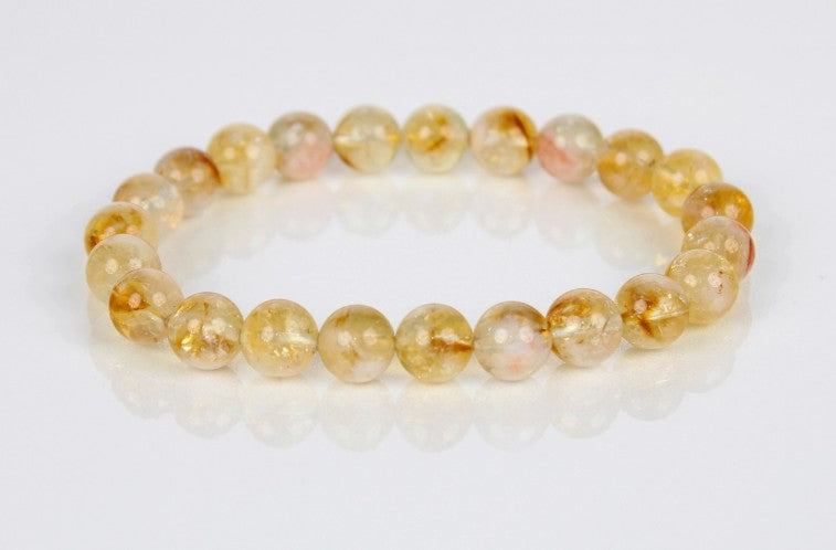 Crystal Bead Bracelet - Citrine