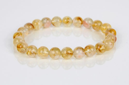 Crystal Bead Bracelet - Citrine