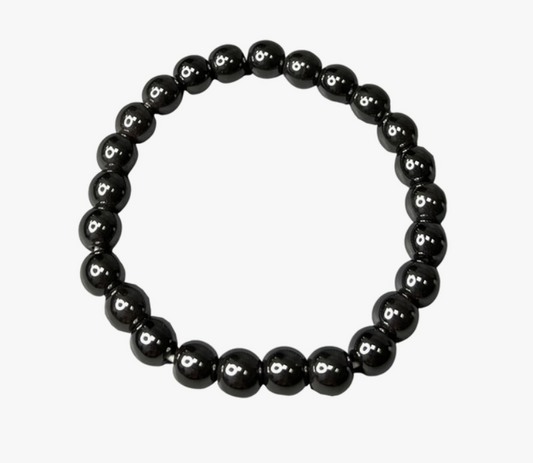 Crystal Bead Bracelet - Larvikite