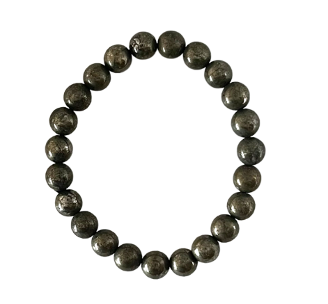 Crystal Bead Bracelet - Pyrite