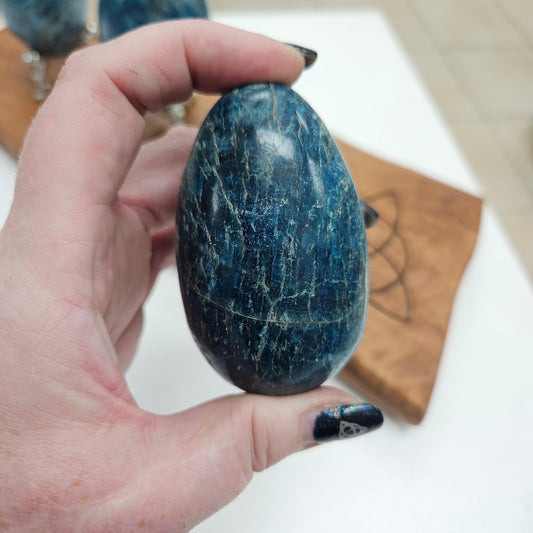 Crystal Egg - Blue Apatite