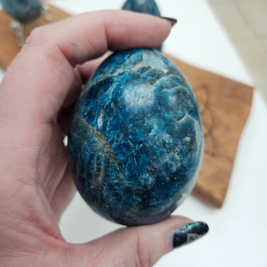 Crystal Egg - Blue Apatite
