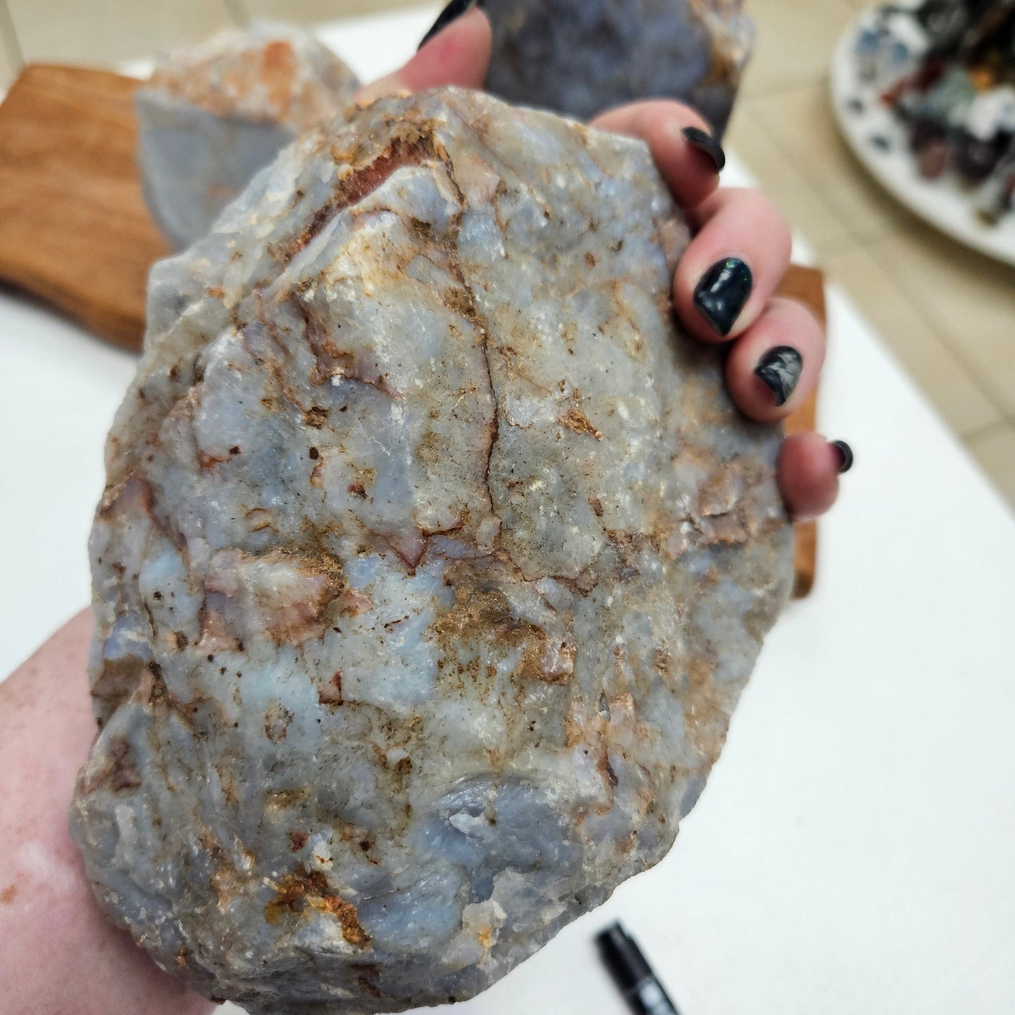 Crystals - Blue Quartz 1/2 polished