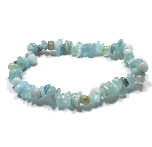 Crystal Chip Bracelet - Aquamarine