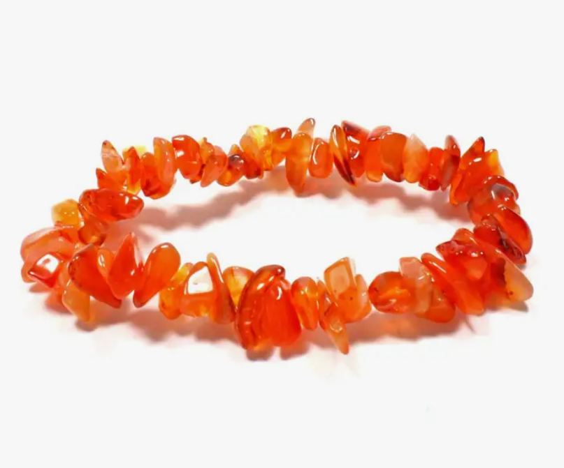 Crystal Chip Bracelet - Carnelian