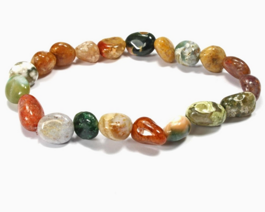 Crystal Tumbleh Bracelet - Ocean Jasper