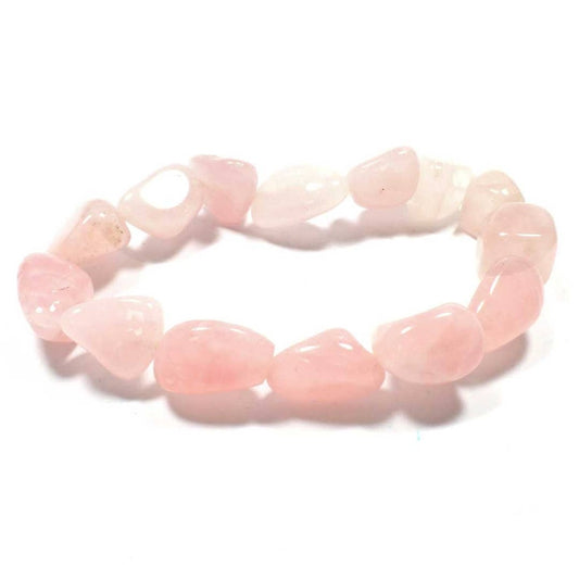 Crystal Tumble Bracelet - Rose Quartz