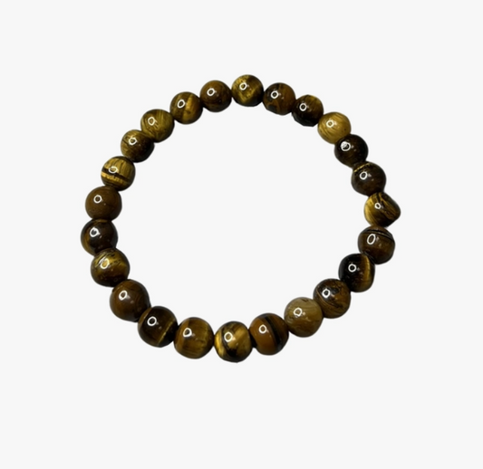 Crystal Bead Bracelet - Tigers Eye