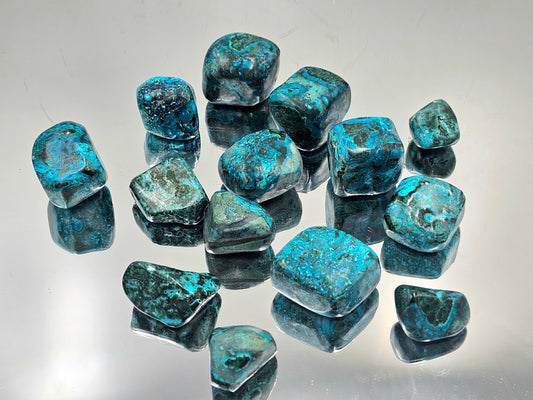 Crystals - Polished Tumble Stones - Chrysochite (Chrysocolla Azurite Malachite)