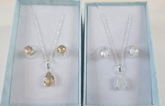 Silver & Crystal Jewellery Sets