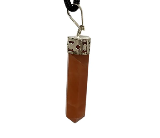 Crystal Pendant - Pencil - Red Aventurine