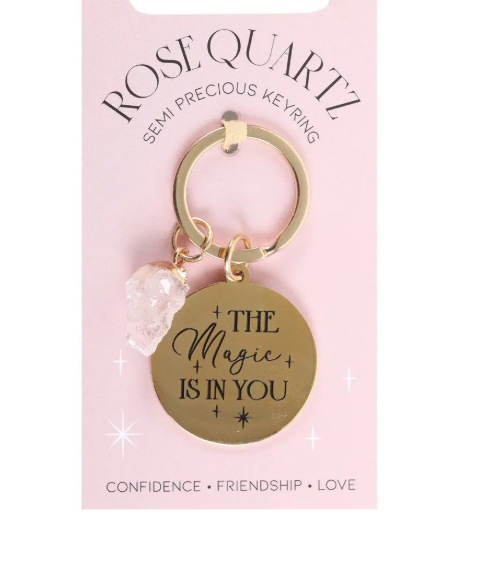Crystal Keyring - Rose Quartz - The Magic is in You