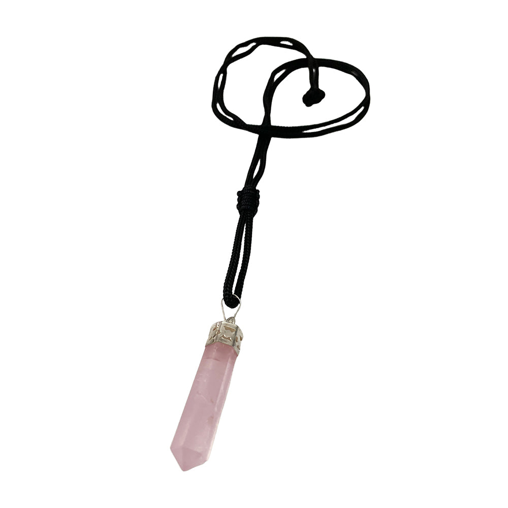 Crystal Pendant - Pencil - Rose Quartz