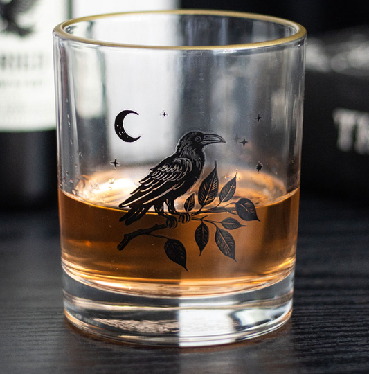 Raven Drinking Glass