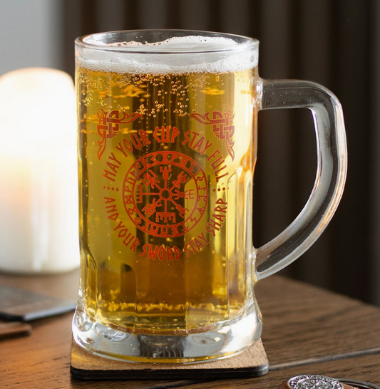 Glass Tankard - Viking Compass