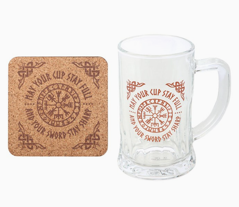 Glass Tankard - Viking Compass