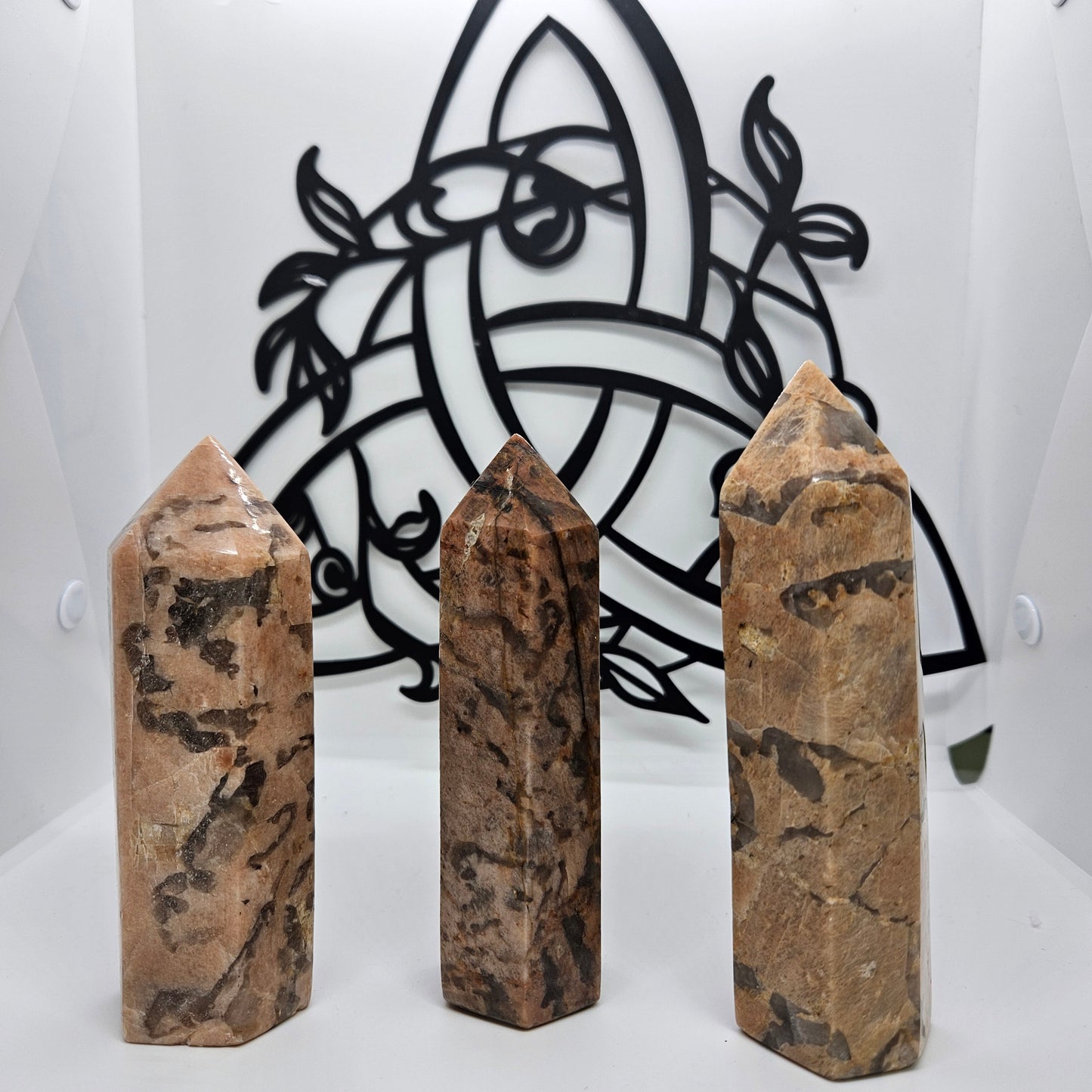 Crystal Tower - Graphic Honey Moonstone