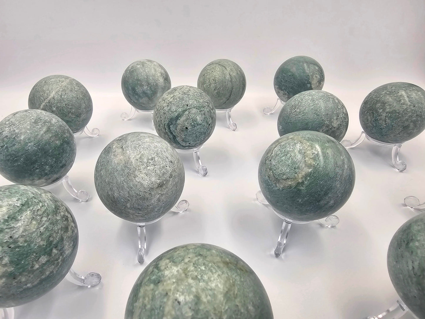 Crystal Sphere - Green Marble