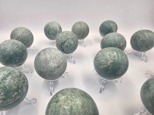Crystal Sphere - Green Marble