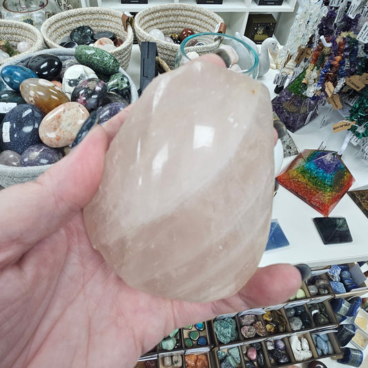 Crystal Half Polished & Half Raw - Rose Quartz