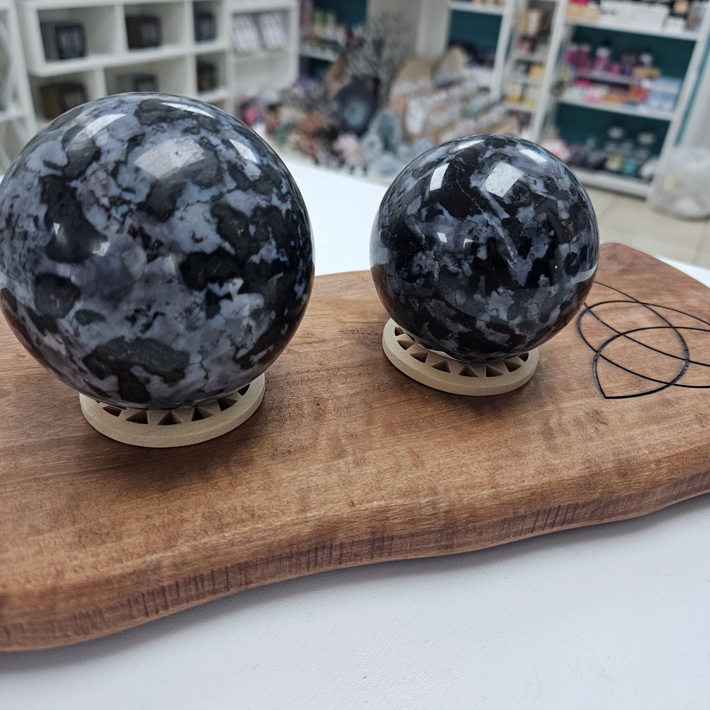 Crystal Sphere - Indigo Gabbro