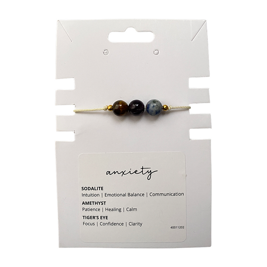 Triple Bead Crystal Bracelet - Intention Wish Bracelet