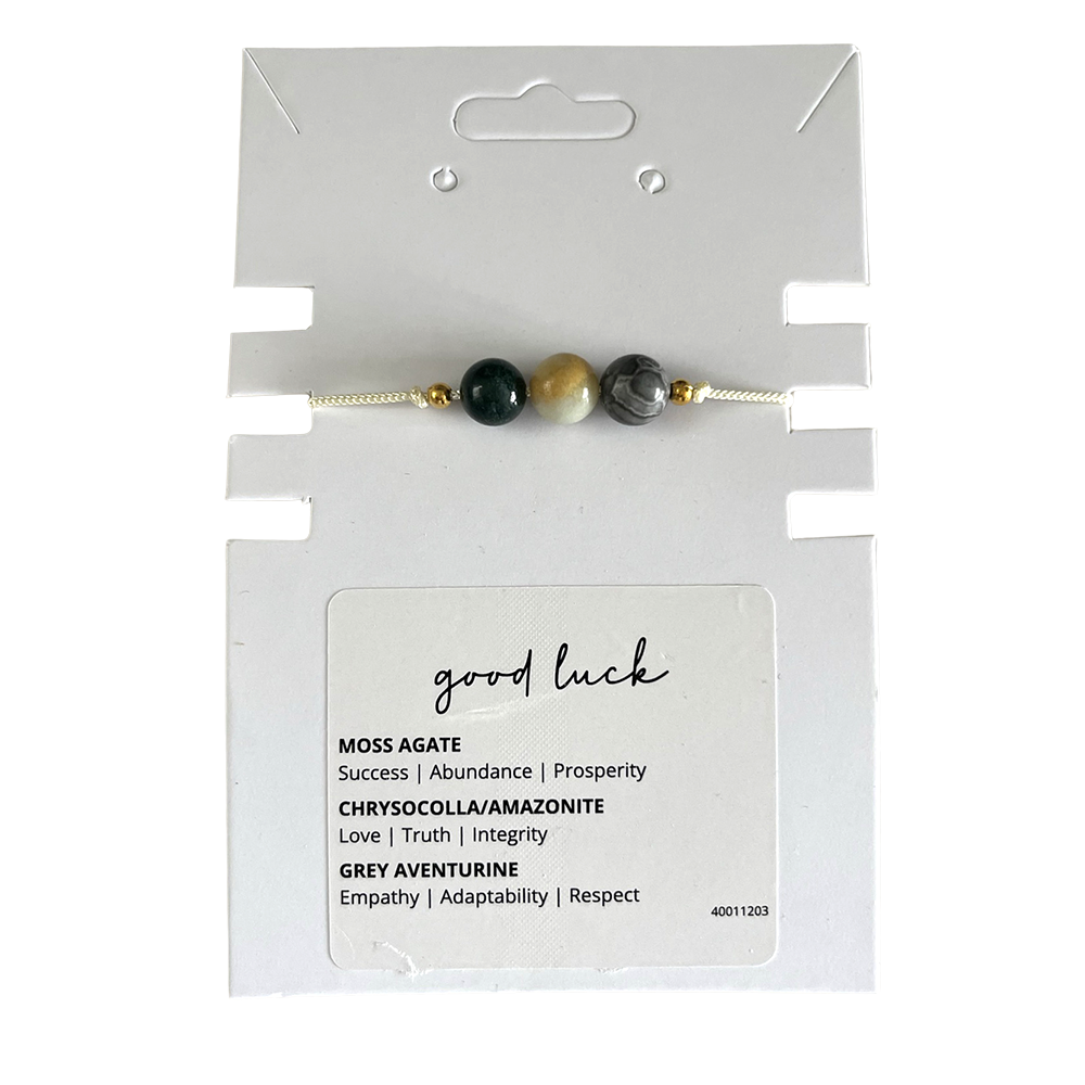 Triple Bead Crystal Bracelet - Intention Wish Bracelet