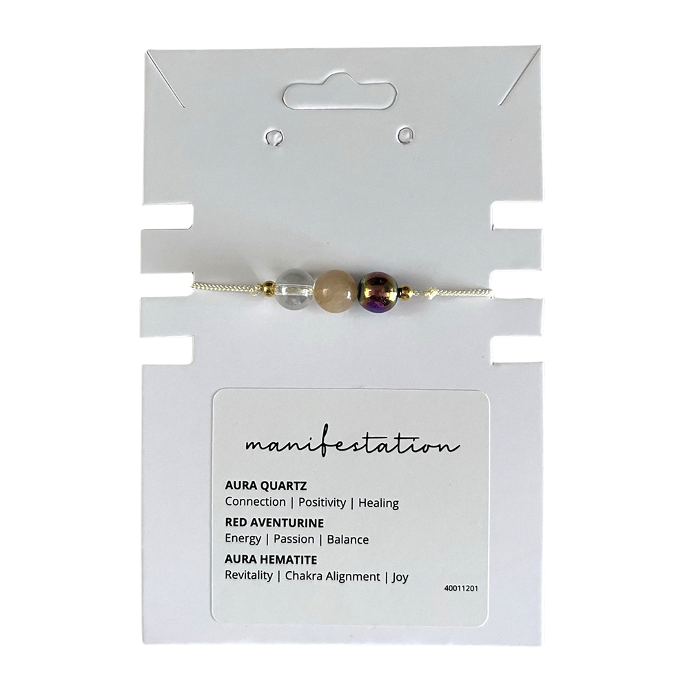 Triple Bead Crystal Bracelet - Intention Wish Bracelet
